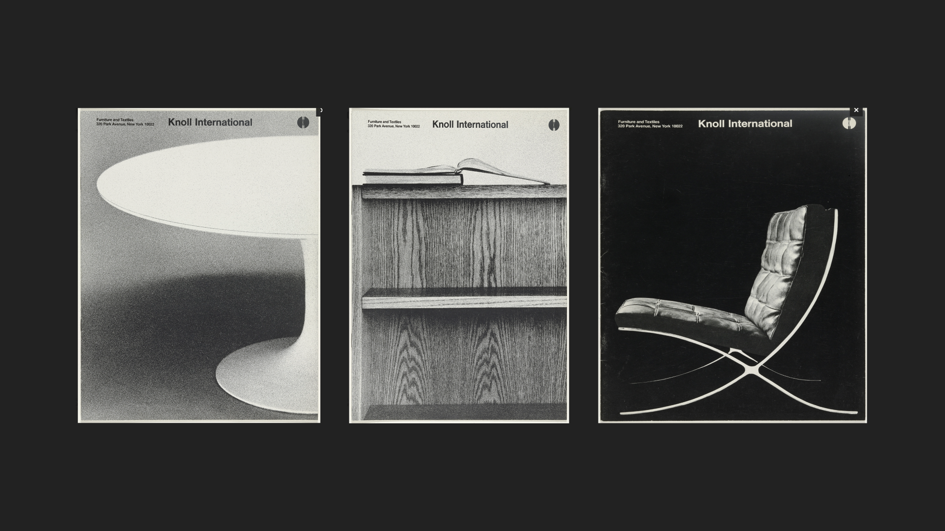 Graphic designs for Knoll (1969) by Massimo Vignelli and Lella Vignelli, courtesy MoMA.